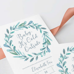 Baby It's Cold Outside Baby Shower Invitation Template