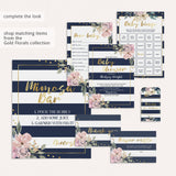 Navy gold and floral baby shower ideas by LittleSizzle