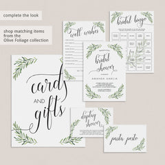 Greenery Wedding Advice Cards Instant Download