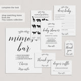 Black and White Baby Shower Invitation Set Template