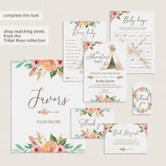 Name That Baby Animal Shower Game Printable Floral Teepee
