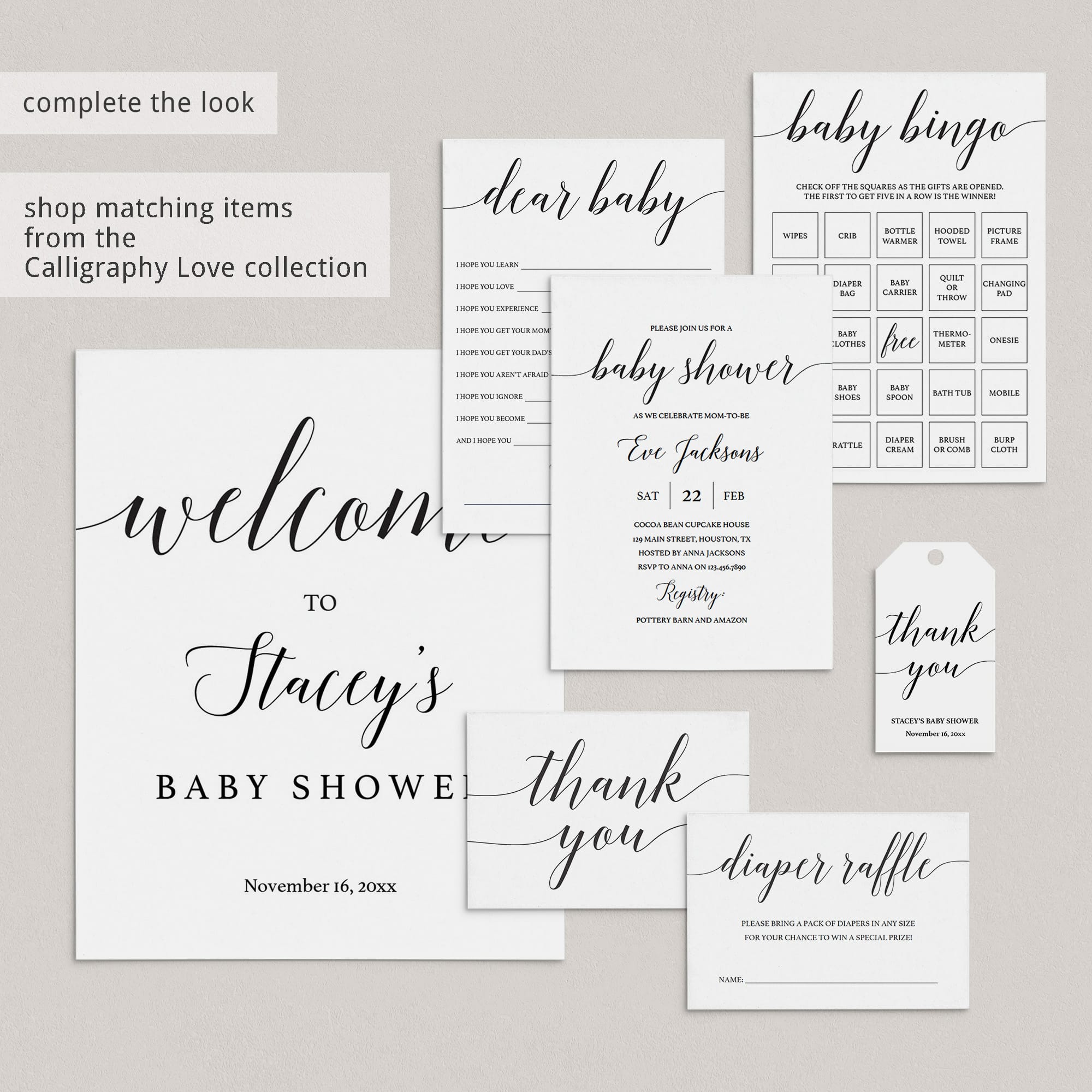 Simple Display Shower Insert Card Printable Instant Download LittleSizzle simple-display-shower-insert-card-printable-instant-download-littlesizzle