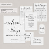 Calligraphy Bridal Shower Game Mad Libs Template