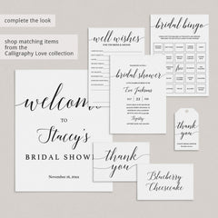 Modern Bridal Shower Supplies Printables