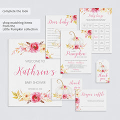 Pumpkin Party Gift and Guest Sheets Printable