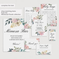 Floral Watercolor Baby Shower Price is Right Printable