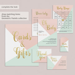 Pink mint gold baby shower ideas by LittleSizzle