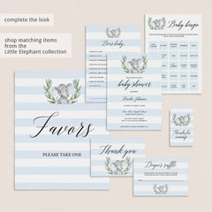 Baby elephant shower decorations printable by LittleSizzle