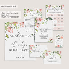 Printable Well Wishes Cards with Blush Roses