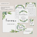 Eucalyptus Bridal shower stationery collection by LittleSizzle