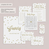 Unique Baby Shower Game Candy Bar Match Gold Confetti