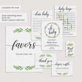 Greenery Baby Shower Guessing Signs Printables