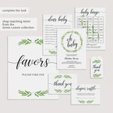 Printable greenery baby party activities by LittleSizzle
