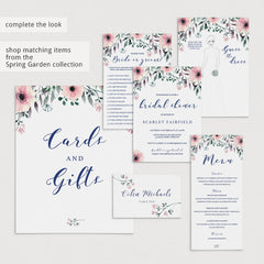 Printable Bridal Word Scramble Game Cards Floral