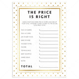 Guess the price baby shower games printable by LittleSizzle