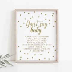 Faux gold baby shower decor by LittleSizzle