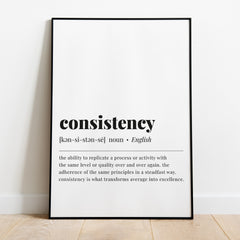 Consistency Definition Print Instant Download