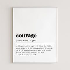 Courage Definition Print Instant Download by Littlesizzle