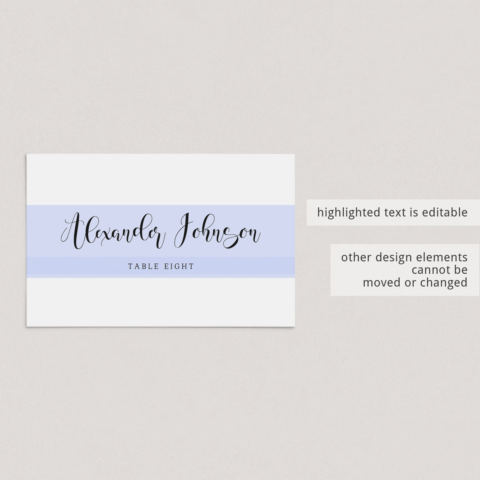 Kraft paper place card template by LittleSizzle