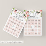 floral bridal shower gifts bingo cards prefilled