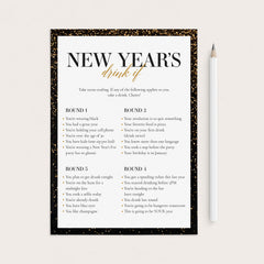 New Year's Eve Drinking Game Printable by LittleSizzle