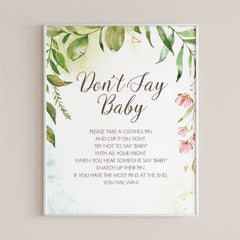 Watercolor shower game dont say baby by LittleSizzle