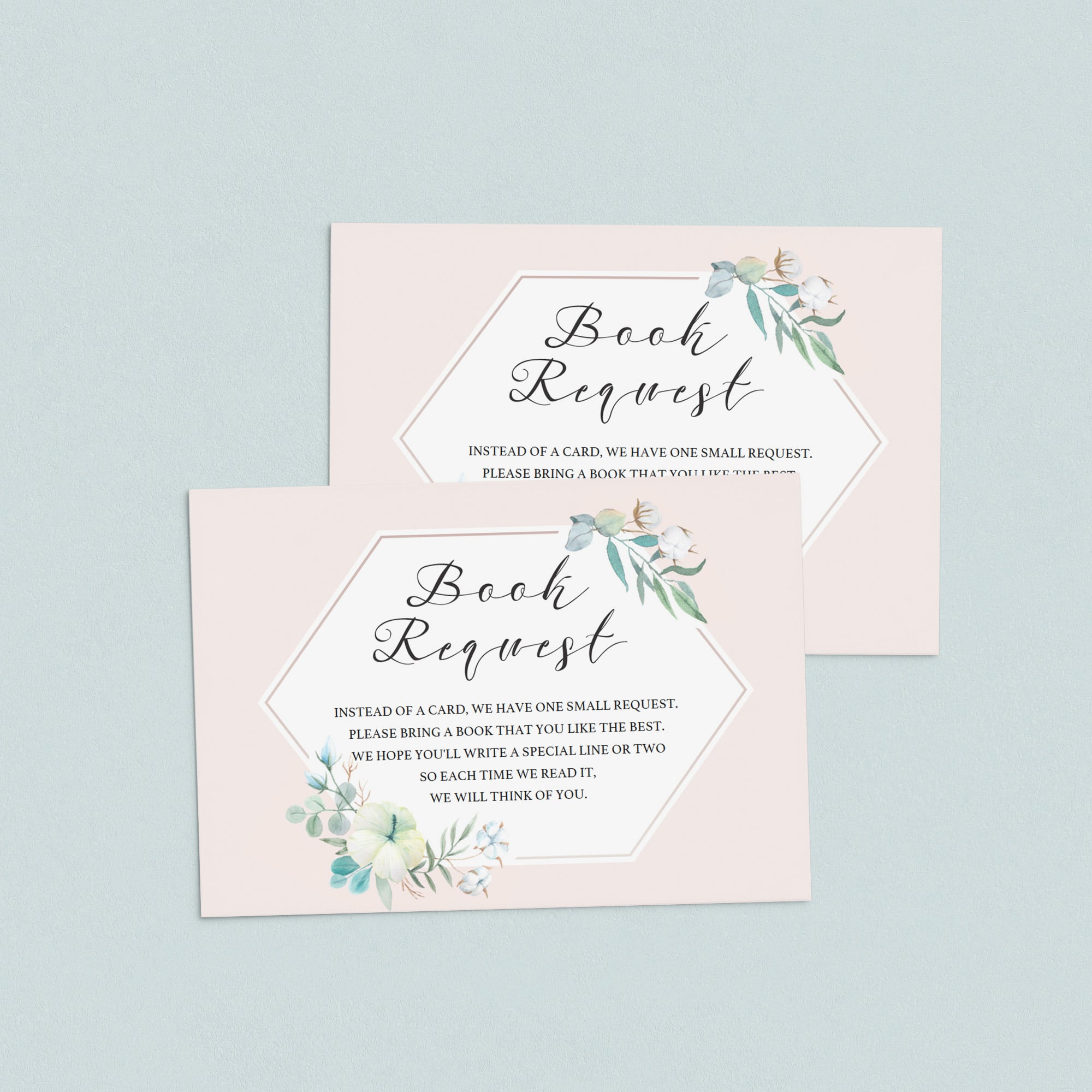 Personalized book request card download for baby shower by LittleSizzle