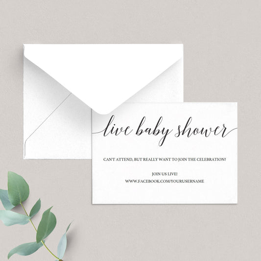 Live baby shower insert cards template by LittleSizzle