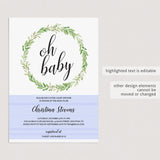 Baby shower invite template for gender neutral baby shower by LittleSizzle