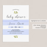 Minimalist Baby Shower Invitation Template