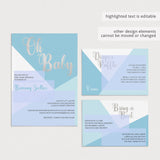 Editable baby sprinkle invitation for boy by LittleSizzle