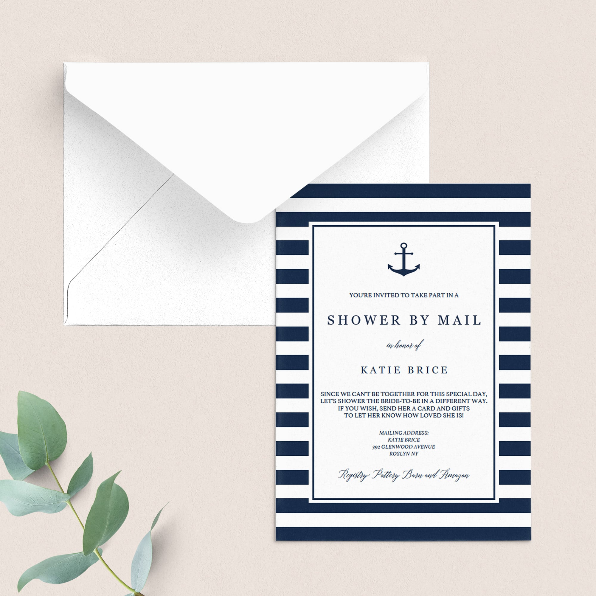 Shower by mail invitation template by LittleSizzle