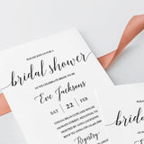 Calligraphy Bridal Shower Invitation Template