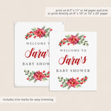 Holiday Baby Shower Welcome Sign Template