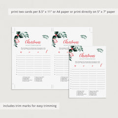 Printable Holiday Party Game Scattergories