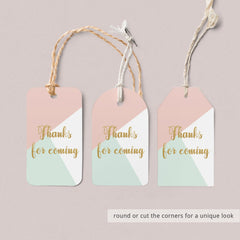 Pink and Gold Party Cards & Tags