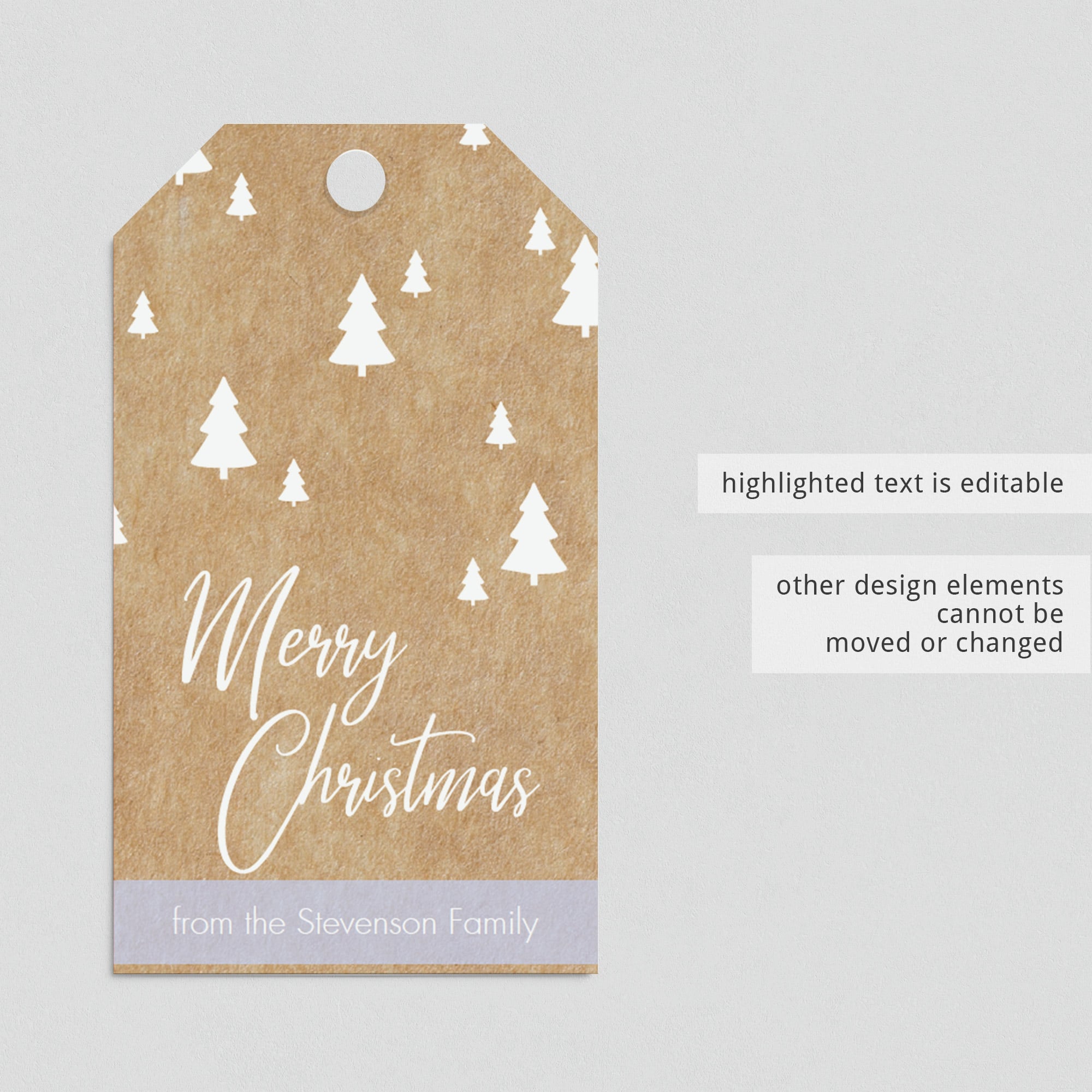 Kraft christmas tags template by LittleSizzle