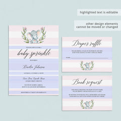 DIY baby sprinkle invite templates download by LittleSizzle