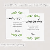 Printable mimosa bar sign for gender neutral baby shower by LittleSizzle