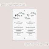 Make your own menu cards for dinner party by LittleSizzle