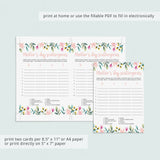 Floral Mother's Day Game for Zoom and To Print