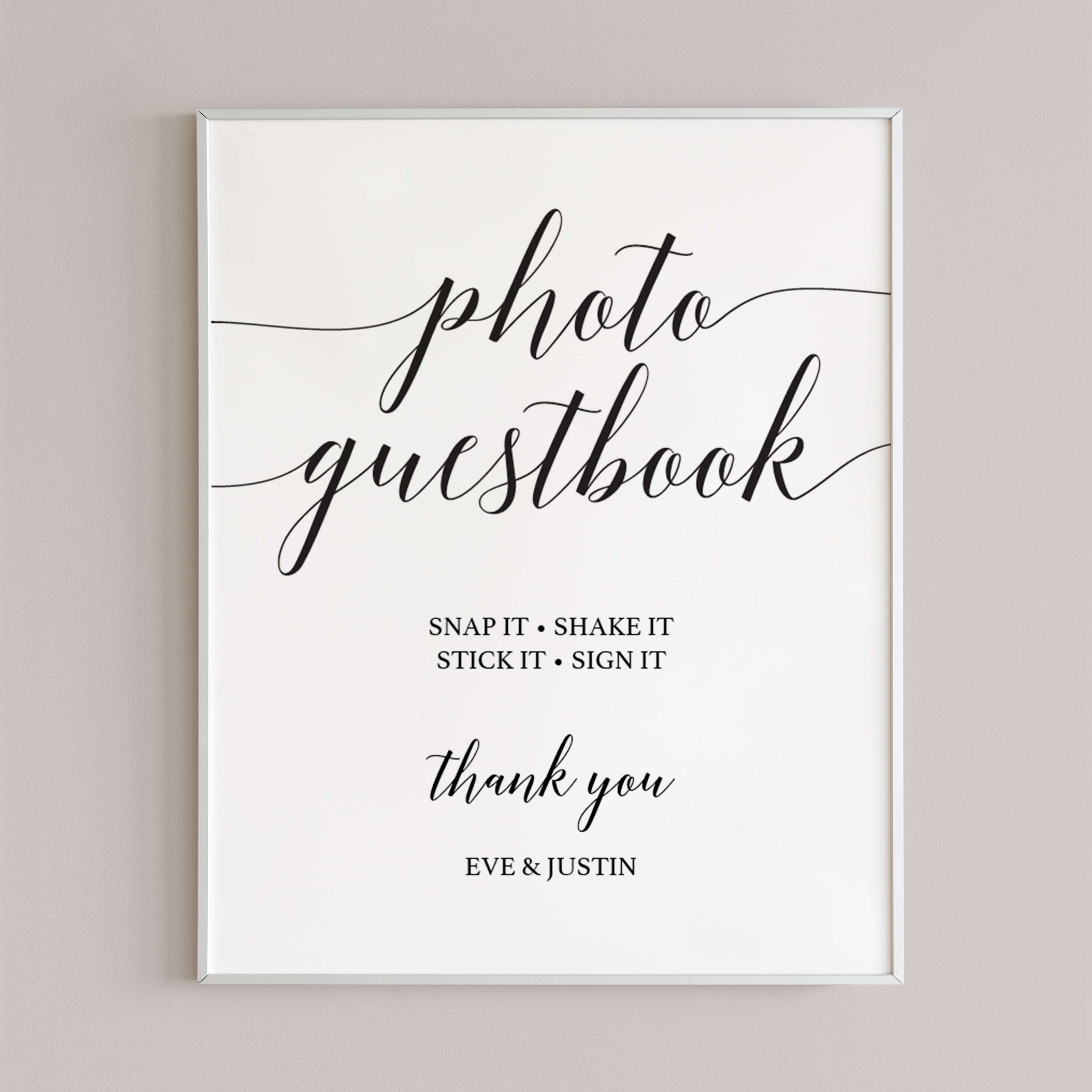 Photo guestbook snap it sign by LittleSizzle