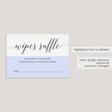Diaper raffle ticket template wet wipes by LittleSizzle