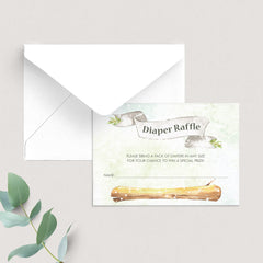 Printable diaper raffle cards for winter baby party by LittleSizzle