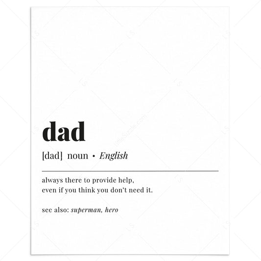 Dad Definition Printable by LittleSizzle