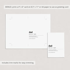 Dad Definition Print Digital Download