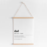 Dad Definition Print Digital Download