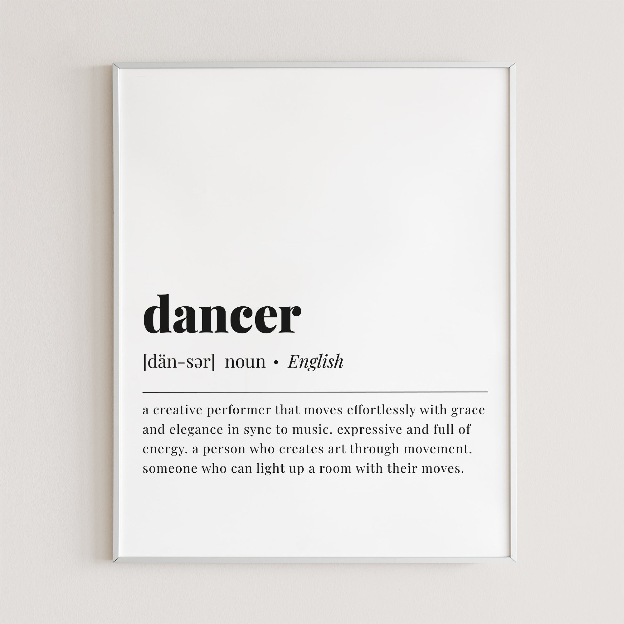 Dancer Definition Print Instant Download by Littlesizzle
