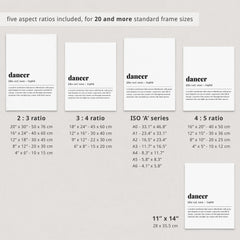 Dancer Definition Print Instant Download