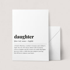 Daughter Definition Print Digital Download